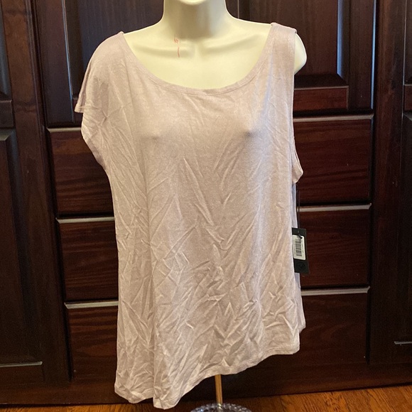 NWT SAVVI MD Light Muted Purple (Cloud Grey) Asymmetrical DARCY Top - Picture 10 of 15
